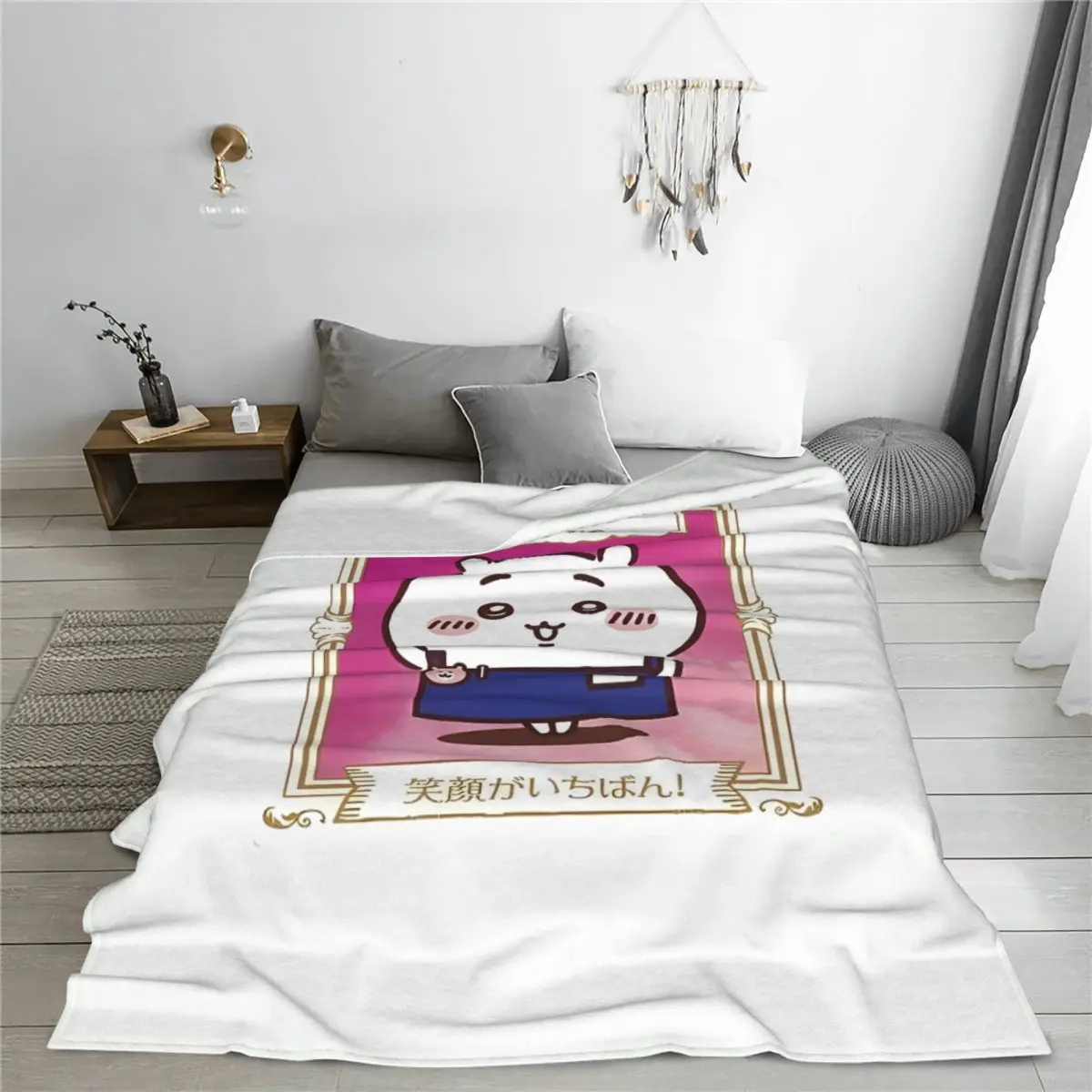 Одеяло Chiikawa для путешествий офиса фланелевое одеяло спальни теплое дизайнерское