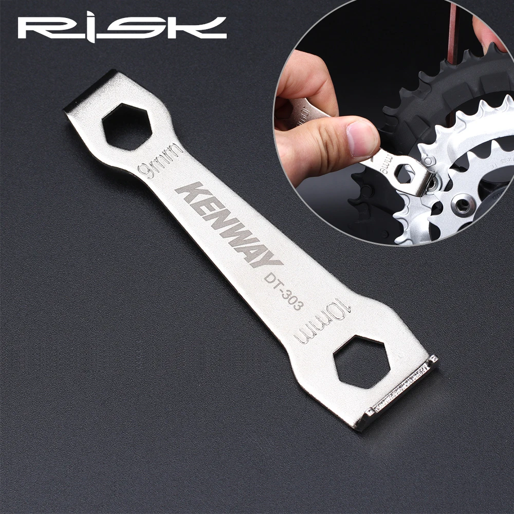 

RISK Bicycle Chainring Bolts Wrench Tool MTB Road Bike Crankset Chainwheel Fixing Bolt Nut Wrench Spanner Bicycle Repair Tool