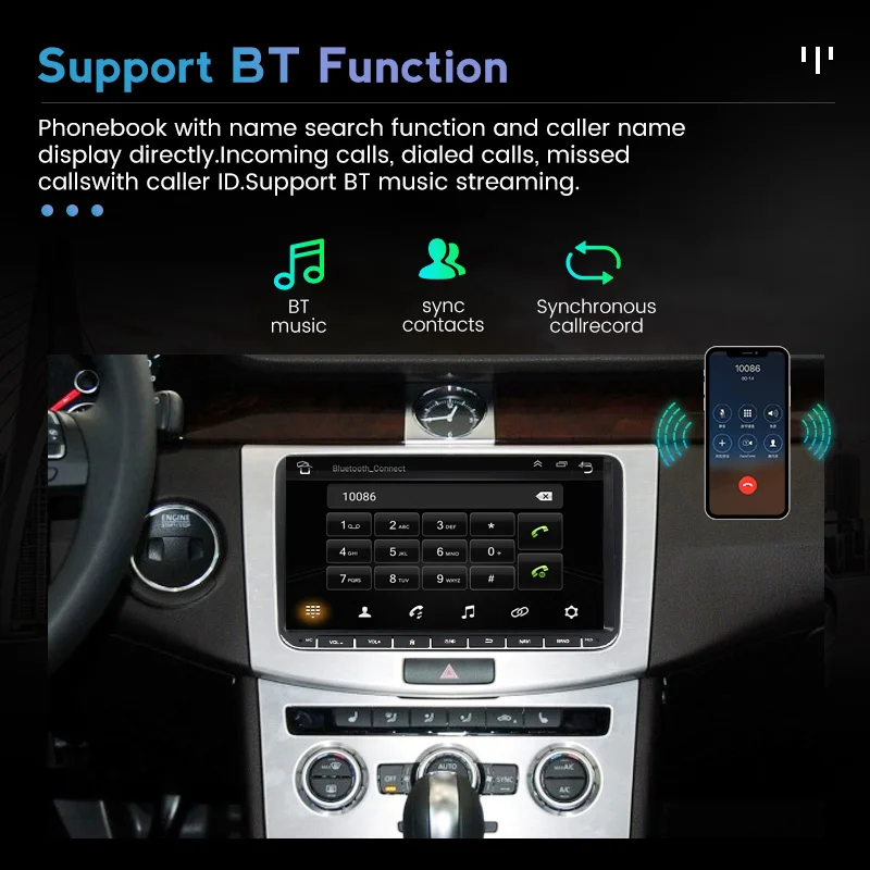 9 &quotAndroid 10 0 Автомобильная GPS-навигация для VW Volkswagen SKODA GOLF 5 6 POLO PASSAT B5 B6 DVD-плеер full touch