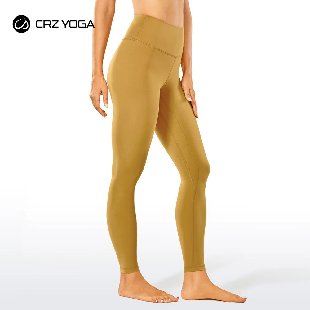 CRZ YOGA женские матовые Леггинсы для йоги 25 дюймов-Высокая талия мягкие колготки