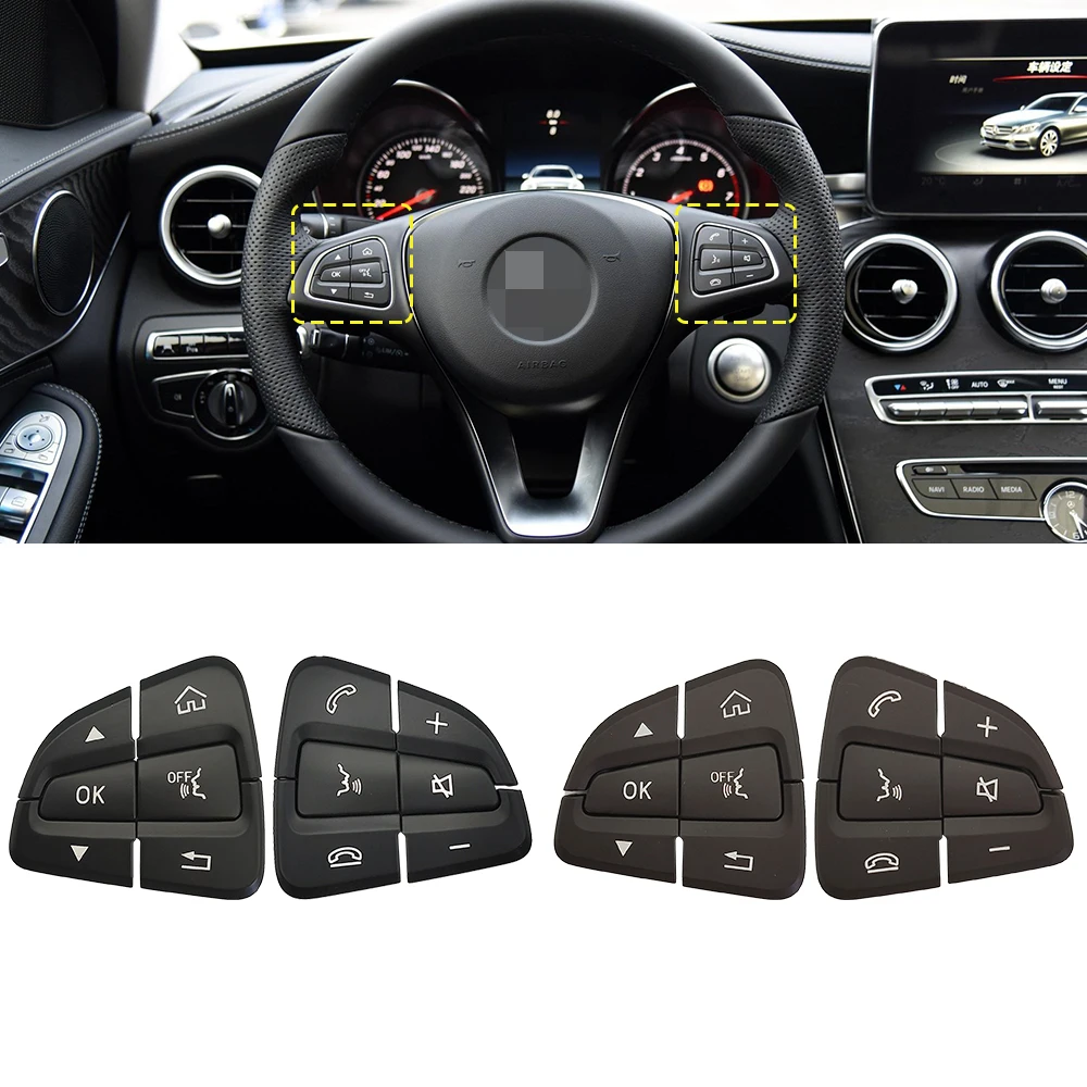 

Кнопки управления на рулевое колесо для Mercedes W205 W253, чехол для Benz C GLC Class 2016-2022 C180 C200 GLC300 AMG 0999050200