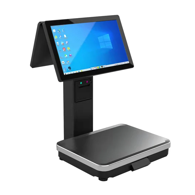 Купи 11.6 inch Scale Pos Dual Screen Windows/Android POS Cash Register Machine POS Terminal With 58/80mm Thermal Receipt Printer за 110,039 рублей в магазине AliExpress