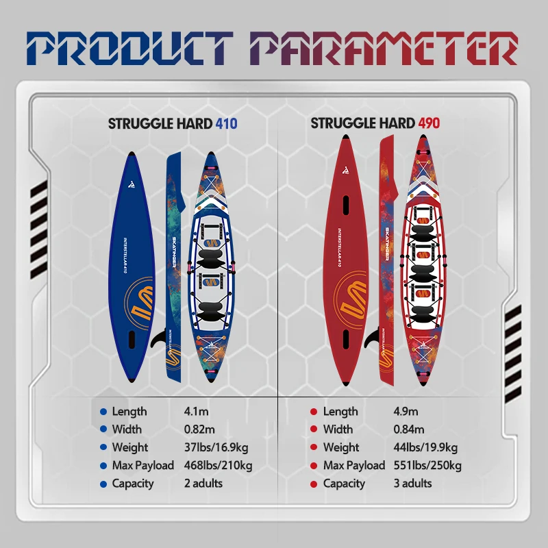 Надувная рыболовная байдарка kaкак на двух человек оптовая продажа сидячие