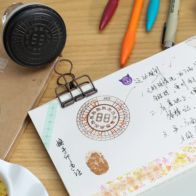1Pc Date Time Plan Photosensitive Seal Creative Schedule Planner DIY Scrapbooking Clear Stamps School Office Supplies Stationery - купить по