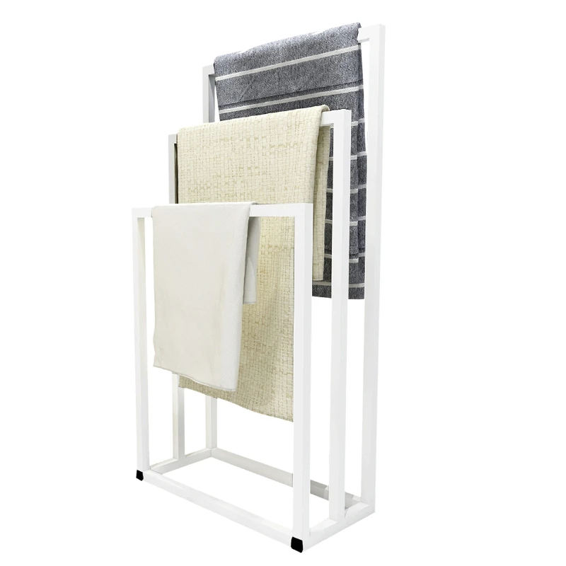 

3-tiers Metal Freestanding Towel Rack Bath Holder Organizer for Bathroom Accessories