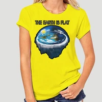 hot sale fashion flat earth tshirt earth is flat firmament sheol conspiracy new world fe1 print casual t shirt men brand 9158x