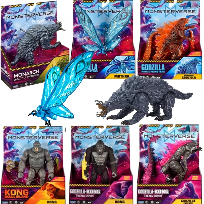 Фото Подлинная модель Годзилла VS Kong Empire, коллекционная фигурка Skar King Ghidorah Shimo Tiamat Mothra Drownviper, игрушка в подарок №1