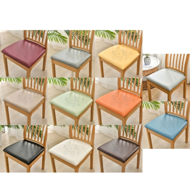 

PU Leather Chair Cover Decorative Home Bathroom Dining Chair