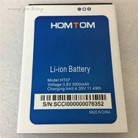 100 original new homtom ht37 pro battery large capacity full 3000mah backup batteries replacement for homtom ht37 smart phone