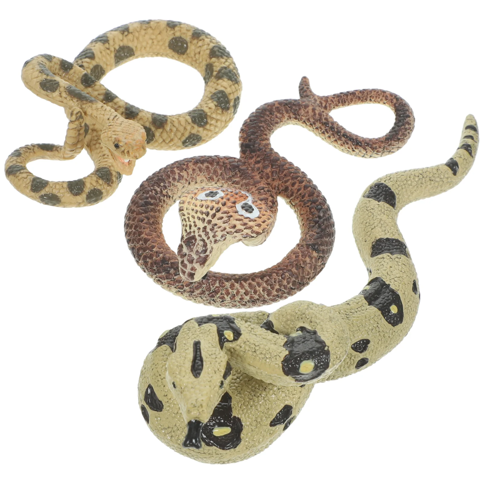 

3pcs Simulation Snake Creepy Small Snake Models Scary Snake Cognitive Models