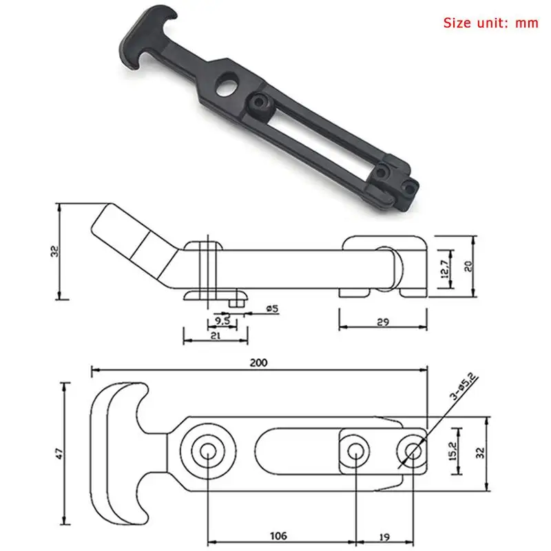 Резиновые защелки Эластичная Т-образная ручка Защелки для капота