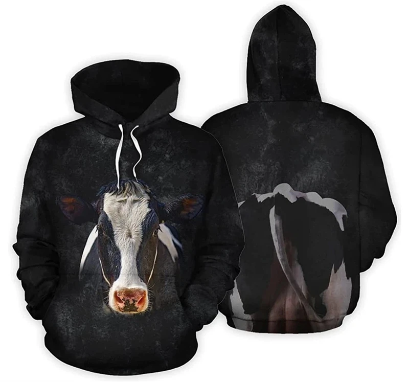 Мужские и женские толстовки с забавным 3D-принтом лошадей повседневные свитеры