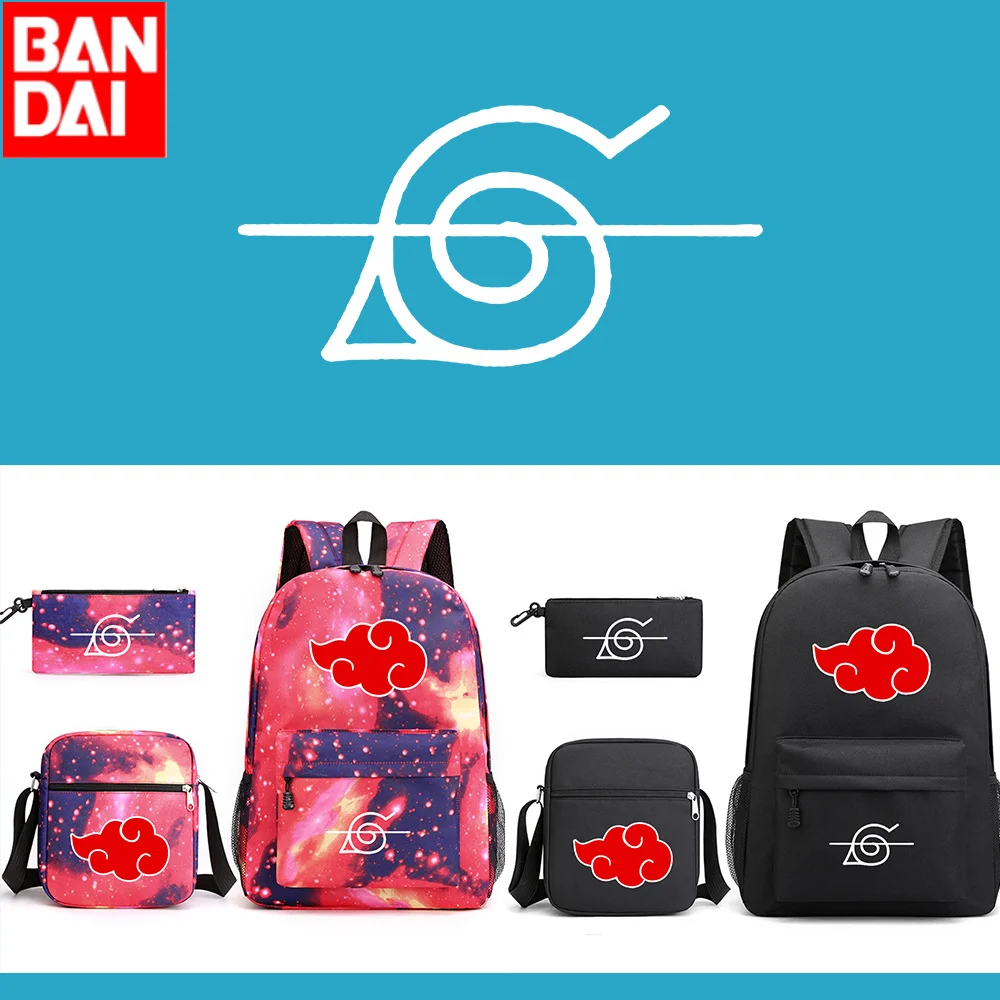 

Naruto Three-piece Schoolbag Anime Surrounding Starry Sky Children's Backpack Schoolbag Boys and Girls Backpack zipper shoulders