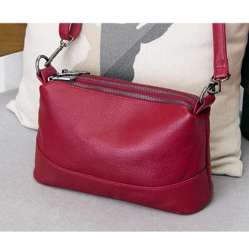 Сумка на плечо женская из натуральной кожи модный саквояж кросс-боди роскошный