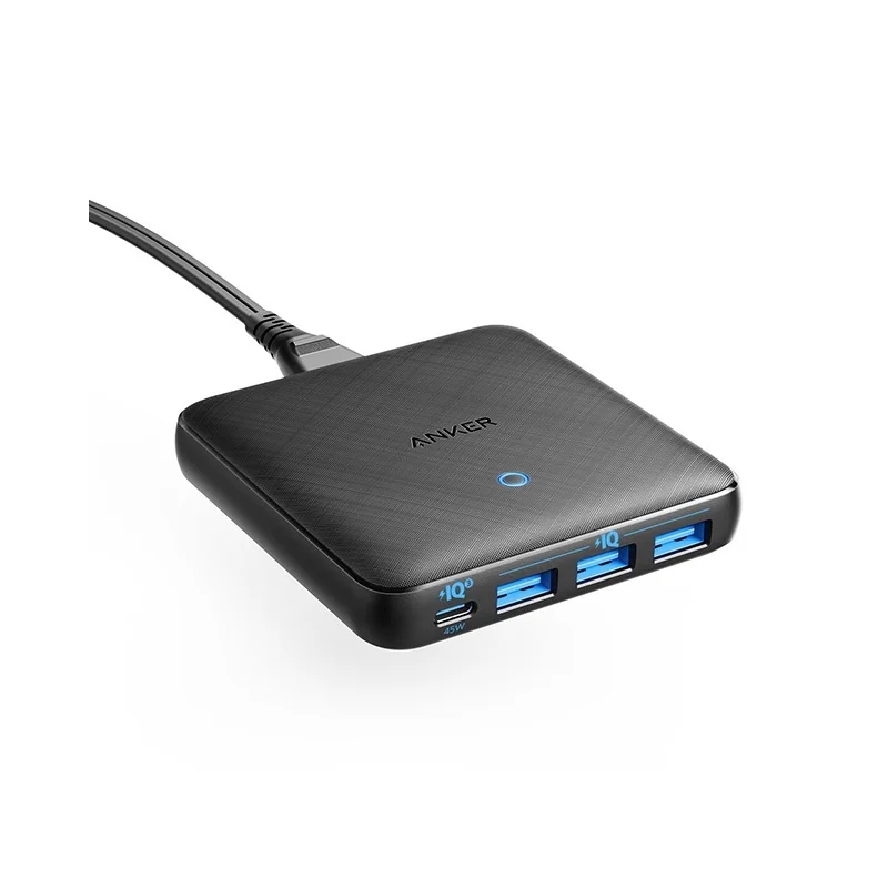 

Новое зарядное устройство USB C 65 Вт, 4-портовое быстрое зарядное устройство PIQ 3,0 и GaN, адаптер питания с портом Atom III, тонкое настенное зарядное ...