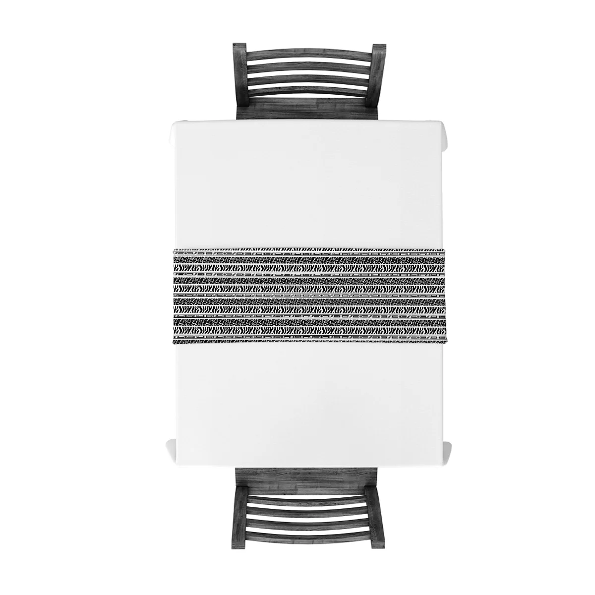 Столовые бегуны в стиле пэчворк из кожи животного черный белый современный