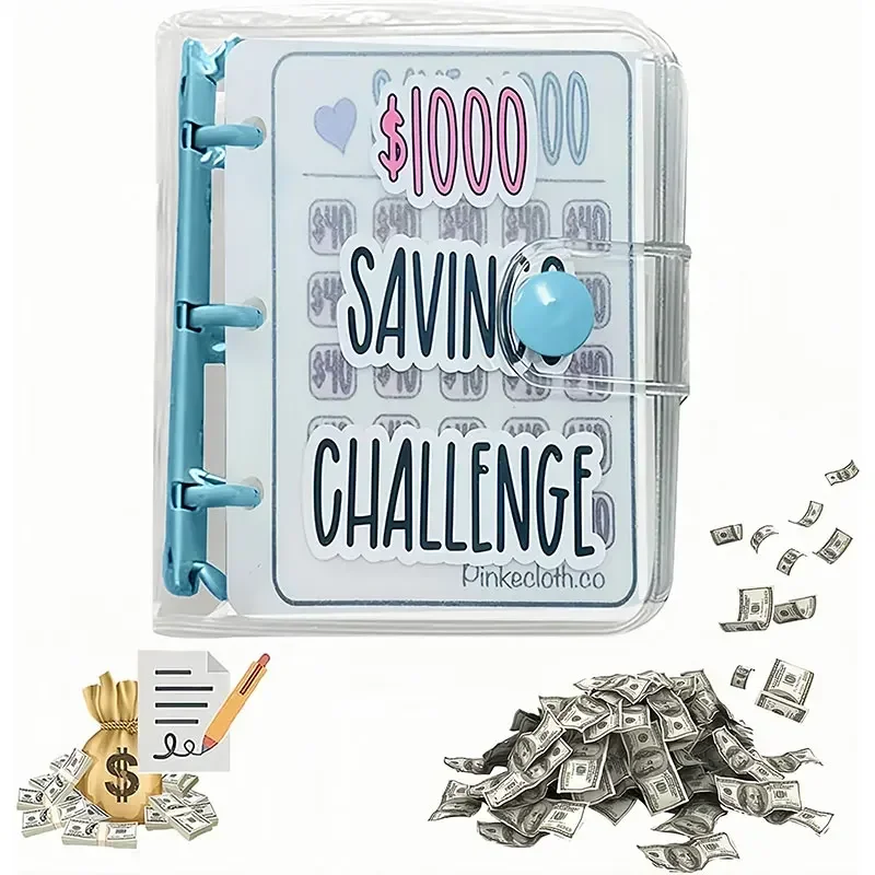 Creatieve $1000 Savings Challenge Binder Envelope Бюджетная папка для ноутбука с денежными конвертами