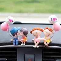 car interior dashboard accessories cute cartoon couples action figure ornament for car decoration cartoon dashboard parts