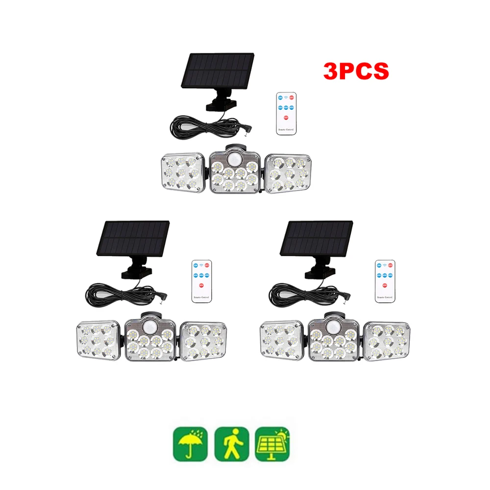 

Уличный настенный светильник на солнечной батарее, 138 светодиодов, с дистанционным управлением и датчиком движения