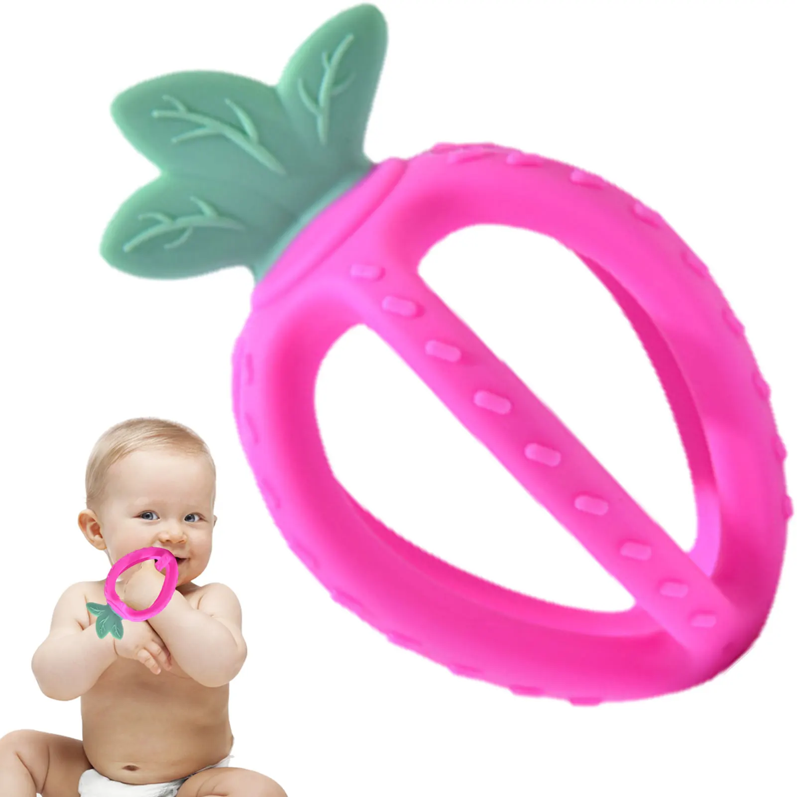 

Soothing Teether Baby Teether Toys For Soothing Teething Pacifier Silicone Molar Chew Toy Soft And Safe For Reduce The