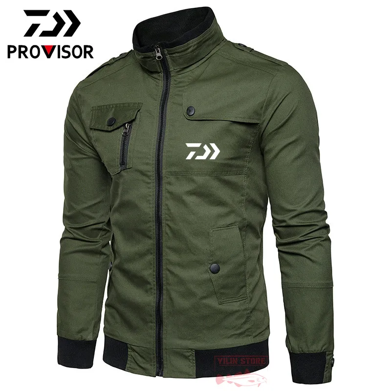 

New Daiwa Spring Autumn Fishing Jacket Stand Collar Men's Fishing Clothes Windproof Anti-scratch Hiking Outdoor Fishing Clothing