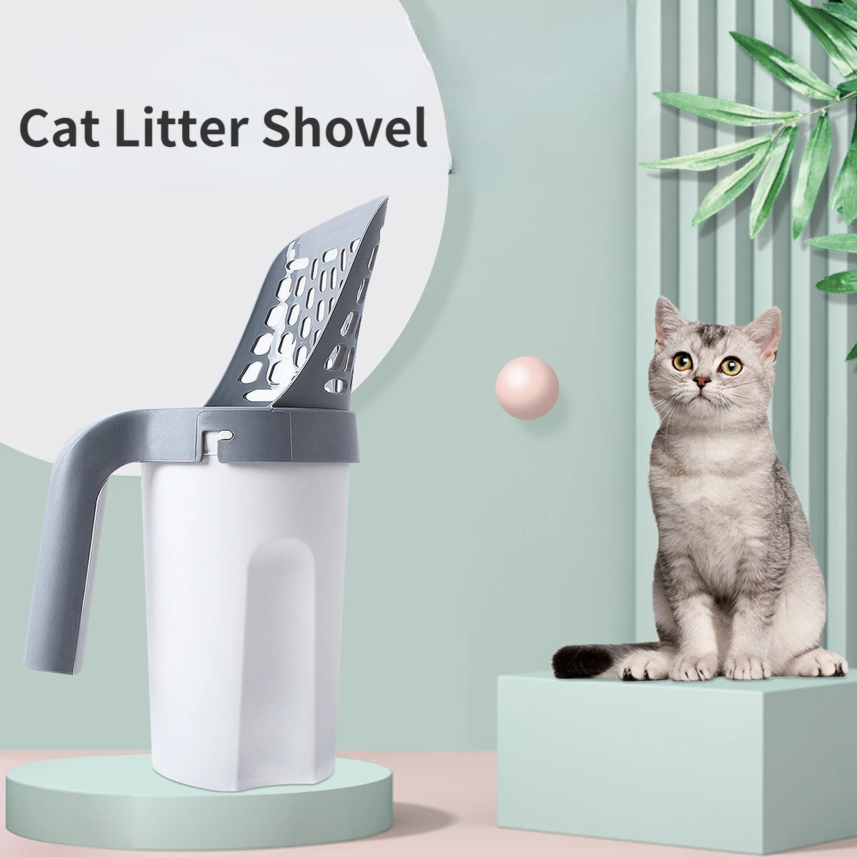 Multifunction Cat Litter Shovel Pet Cleanning 2 in 1Tool Plastic Scoop Cat Sand Cleaning Products Toilet For Cat Dog Supplies