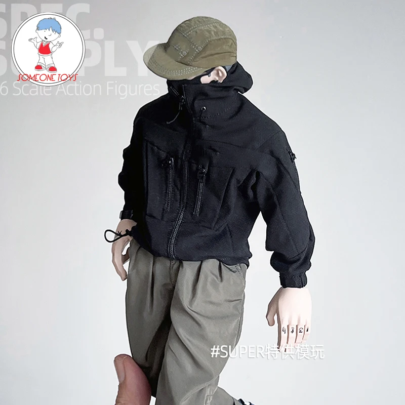 

Черная короткая ветровка в масштабе 1/6, фиолетовая куртка, пальто, свободные брюки для 12-дюймовых мужчин, женщин, солдат, экшн-фигурка, Одежда...