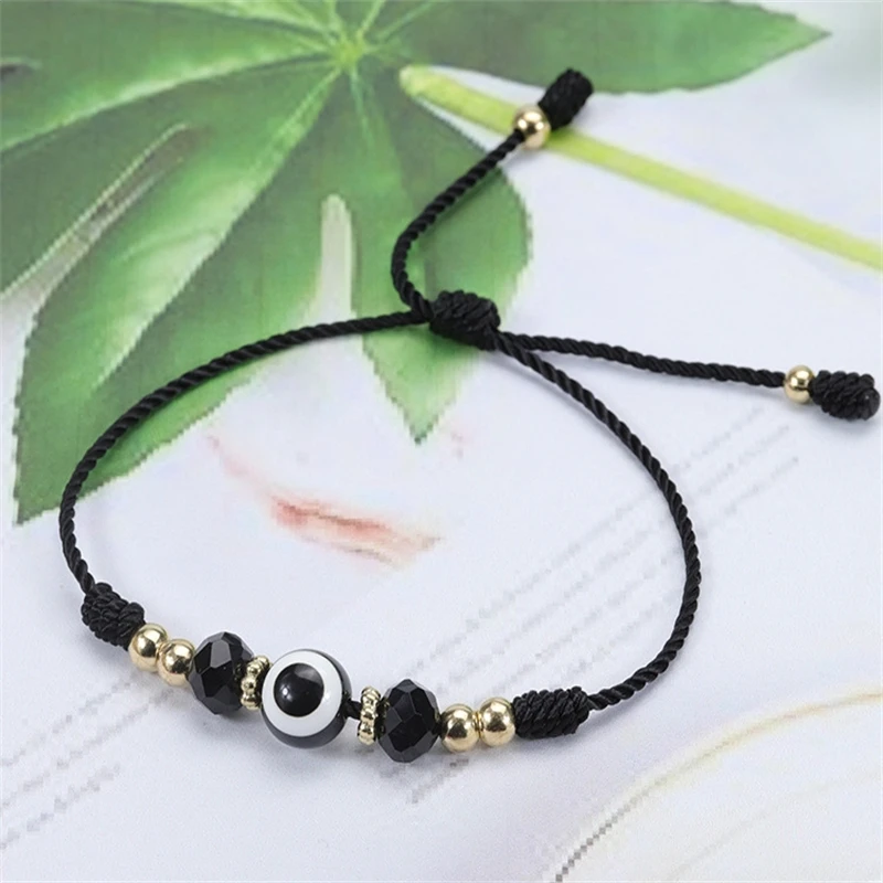 

Fashion Colorful Devil's Eye Bracelet Crystal Beaded Boys and Girls' Couple Lucky Bracelet Adjustable Handwoven Bracelet Jewelry