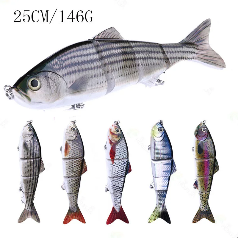 

JM032 146g 25cm Luya Fishing Lure Four Sections Hard Swim Bait Multi-section Simulation ABS Sea Bass Artificia Spinning Tackle
