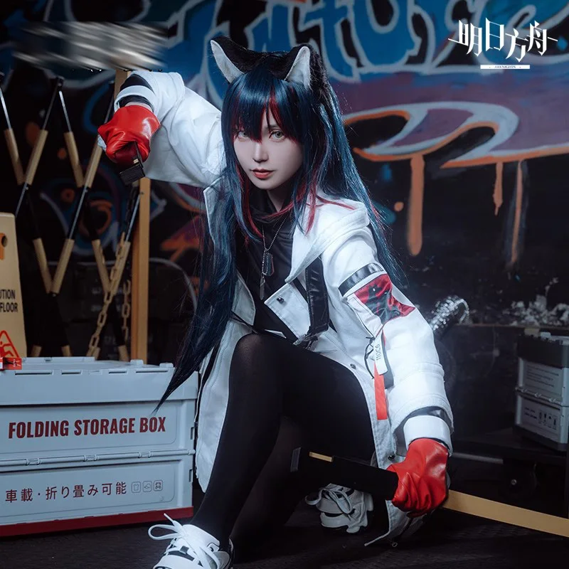 В наличии! Arknights Texas Косплей холодная зима Messenger ветровка женский костюм полный