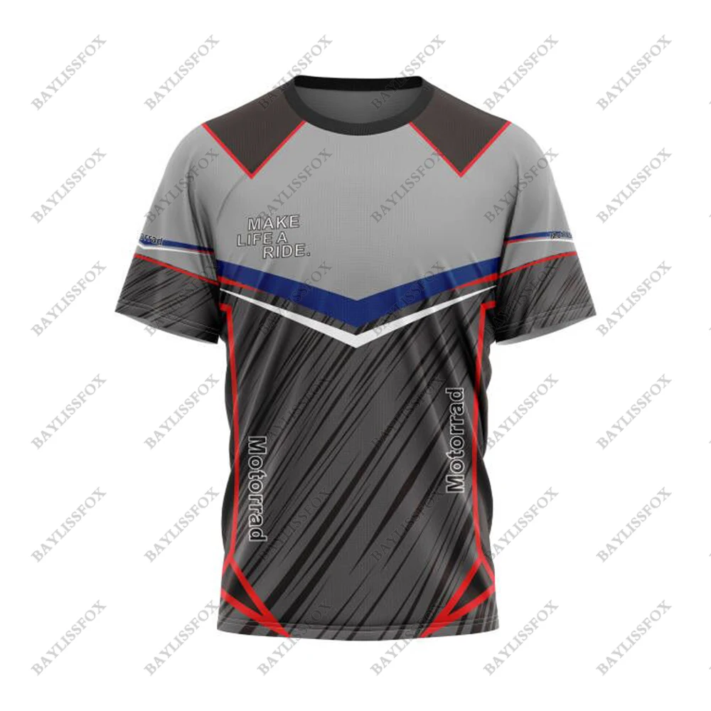 

For BMW R 18 Retro Touring T-Shirt Motorrad Classic Motorcycle ADVENTURE Motorsport Racing Summer Quick-Dry Stripe Jerseys
