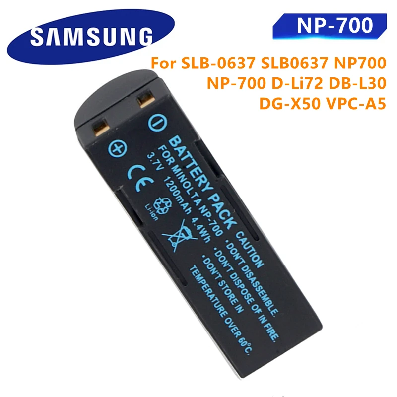 NP-700 850mAh Аккумулятор нового поколения для Samsung SLB-0637 SLB0637 NP700 D-Li72 DB-L30 DG-X50 VPC-A5 on.