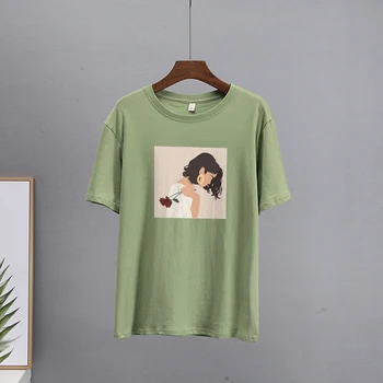 WYWM 2022, шикарная футболка с мультяшным графическим принтом, женская летняя свободная повседневная женская одежда, элегантные Хлопковые женские...