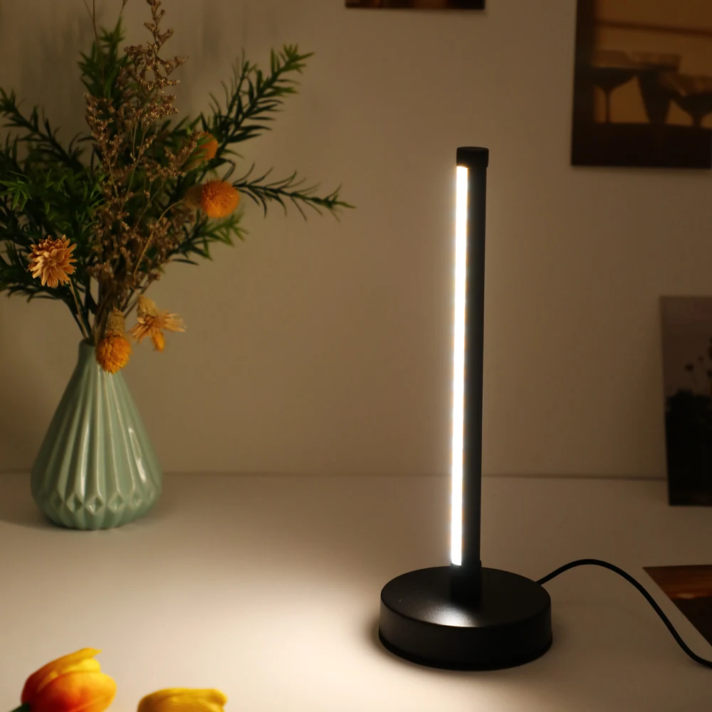 

1PC Simple Dormitory Warm Eye Protection Led Table Lamp Student Study Bedroom Bedside Table Lamp Reading Lamp Line Lamp