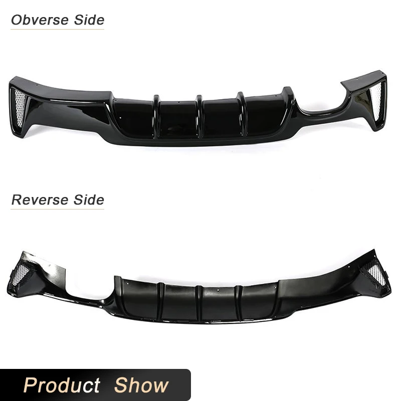 Углеродное волокно ABS черный Задний бампер выхлопной диффузор губа ДЛЯ BMW 4 серии