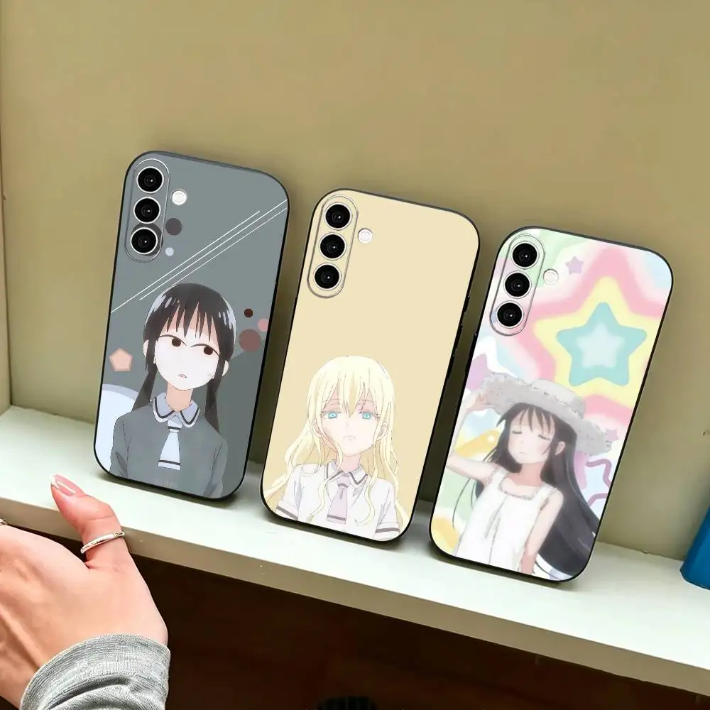 Фото Asobi Asobase - мастерская веселья. Чехол для телефона из черного мягкого силикона для Samsung Galaxy A73, A72, A71, A70, A53, A52, A51. №1