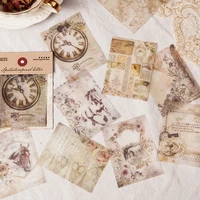 30pcsbag space time letter series material paper junk journal planner scrapbooking vintage decorative diy craft paper