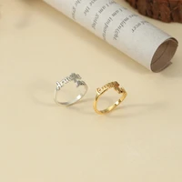 nokmit custom nameplate ring adjustable size personalized spiral style customizable 2 name couple rings birthday gift jewelry