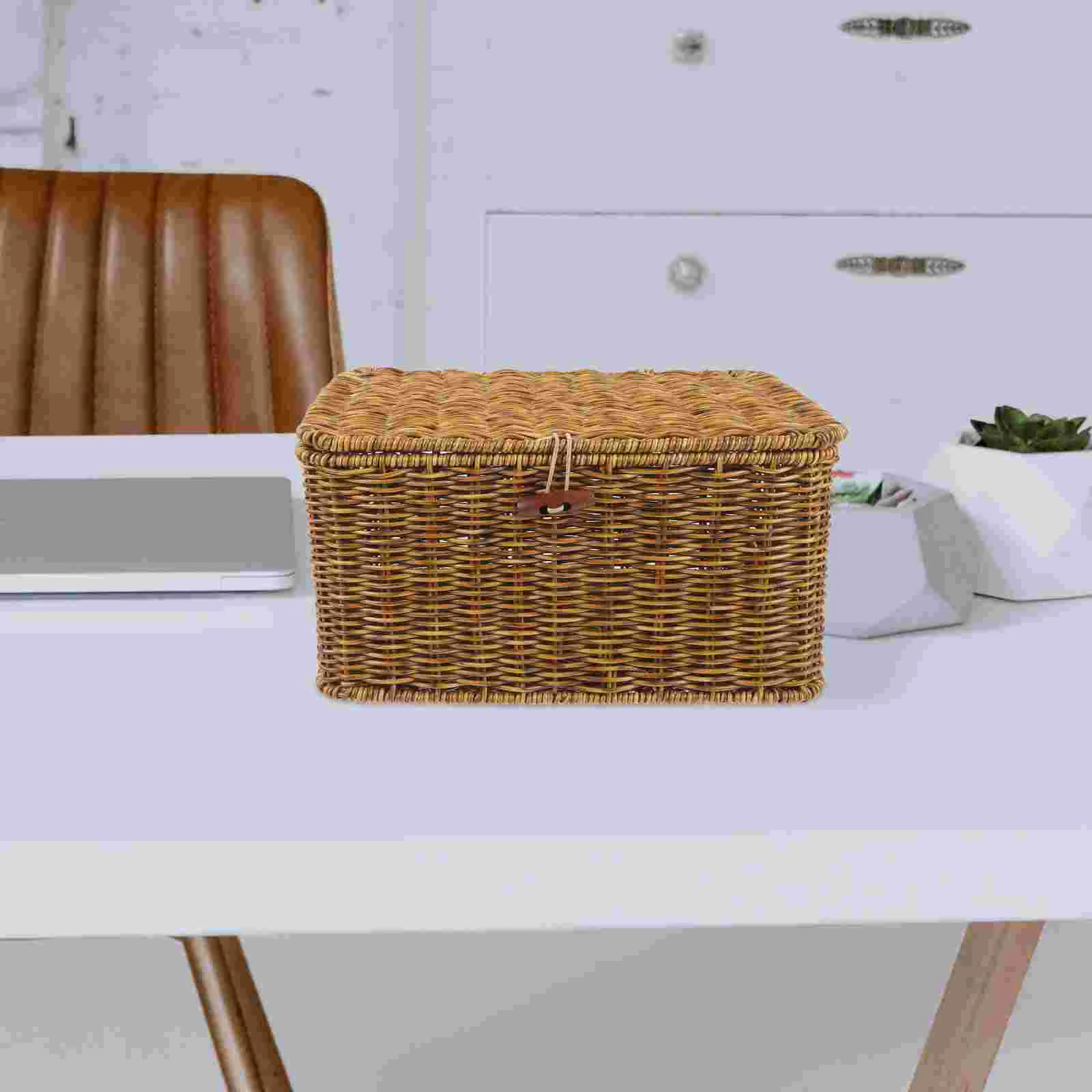 

Bedroom Makeup Organizer Woven Storage Bin Home Sewing Tool Organizing Basket