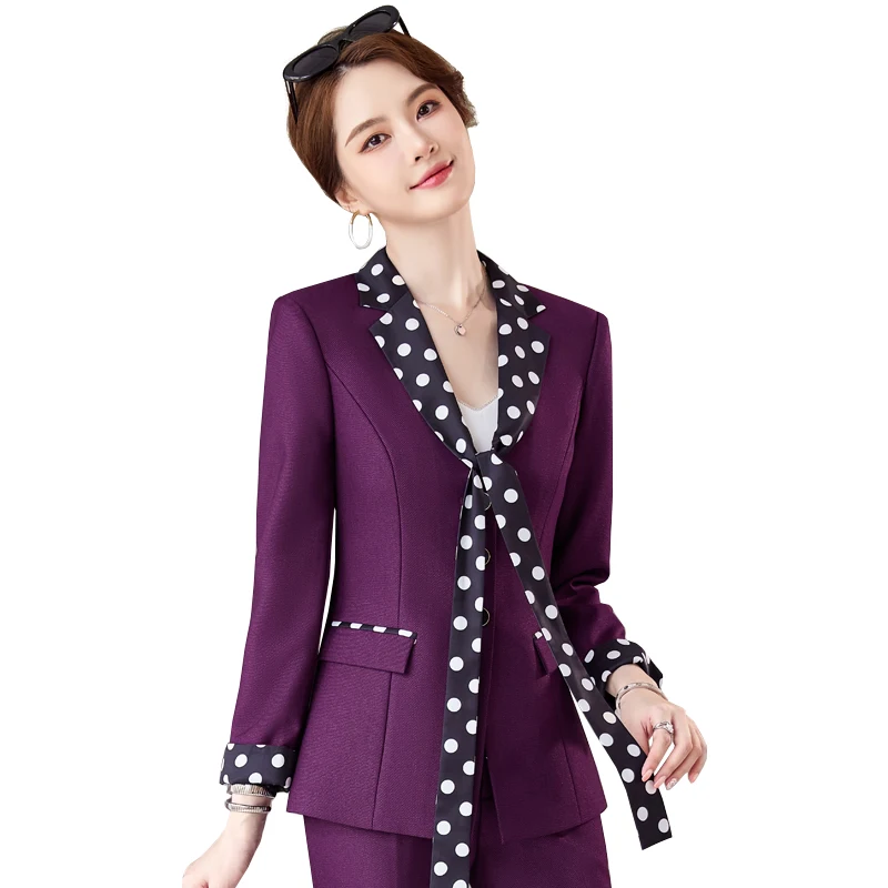 Red and White Autumn New Fashion Fake Two Pieces Casual Small Suit Temperament Suit Coat Professional Suit Small Fragrance Godde