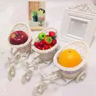 Ротанговая корзина для цветов, трехколесная велосипедная ваза для растений, ручная работа, модель велосипеда, маленький цветочный горшок, украшение для свадебной вечеринки, Декор для дома и сада