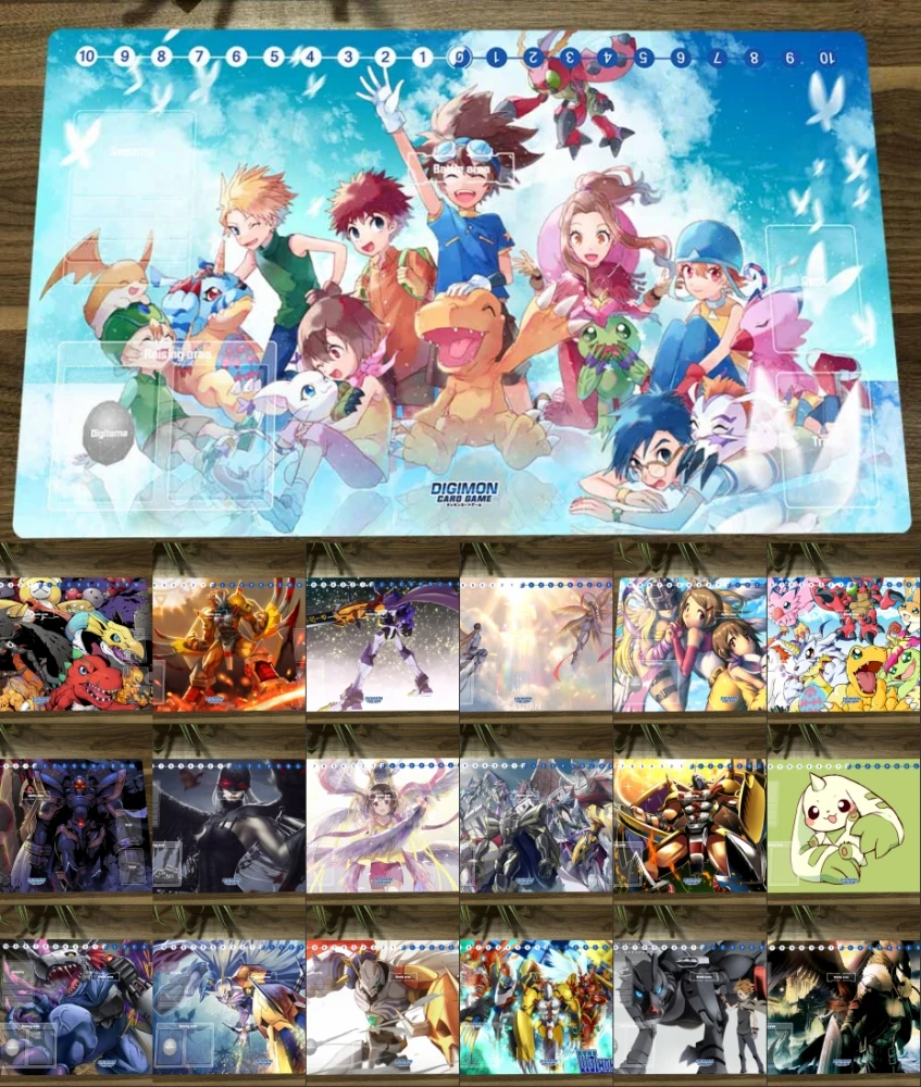 NEW Mouse Pad DTCG Duel Playmat Digimon Board Terriermon Wargreymon Custom CCG Trading Card Game Mat More Size+ Free Bag Xmas