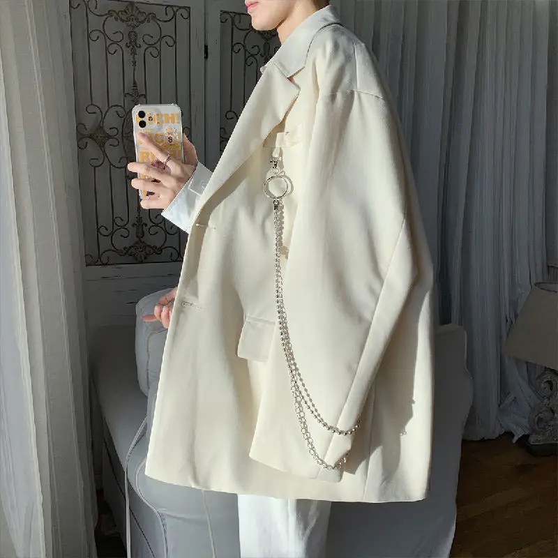 

2022 Autumn New Fashion Light Luxury Suit Men Hong Kong Style Trend Suit Jacket Loose and Comfortable Casual Boutique Clothing