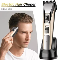 professional hair trimmer household electric hair clipper 0 8 12mm haircut machine men razor barber shaver mower cut
