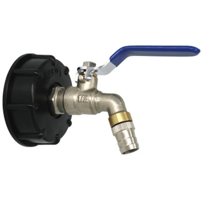 IBC Ball Outlet Tap Tank 3/4Inch Food Grade Drain Adapter S60X6 1000 L Tank Rainwater Container Brass Hose Faucet Valve