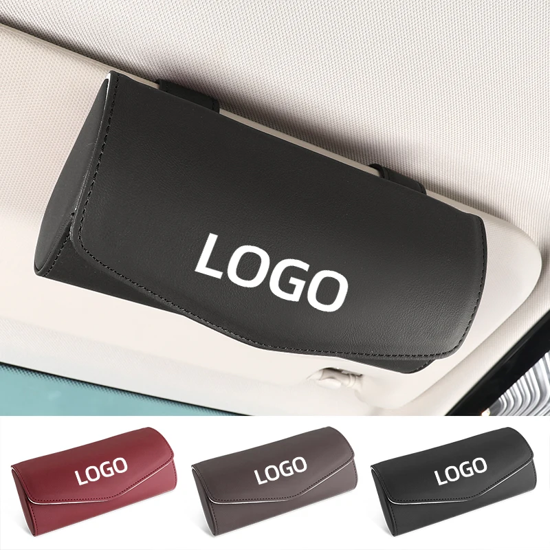 Автомобильные очки кожаный держатель для солнцезащитных очков зажим хранения