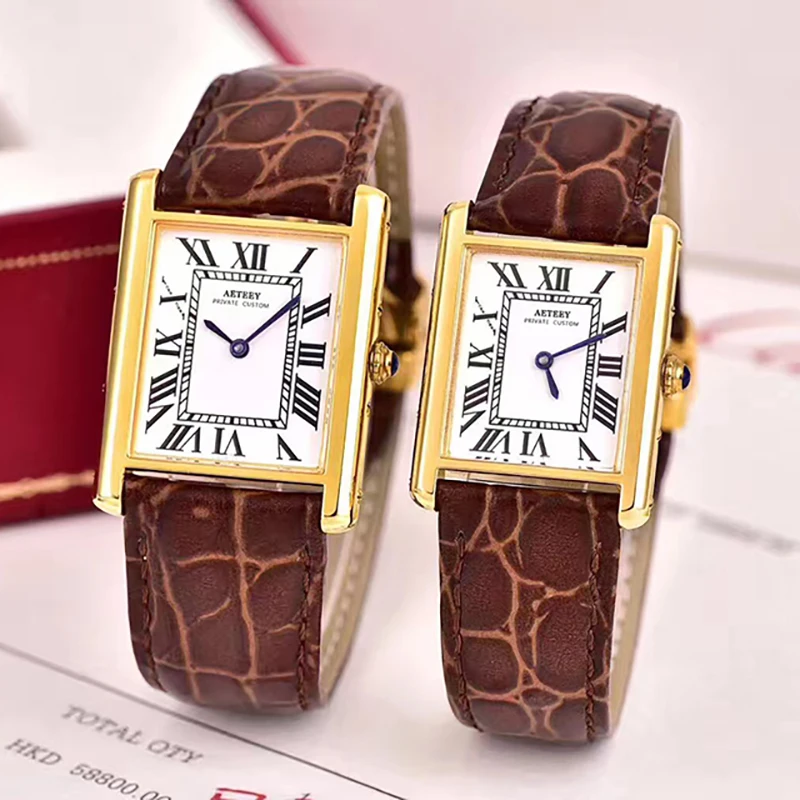 

Women Watch Gold White Rome Quartz Lady Brown Black Leather Wristwatches