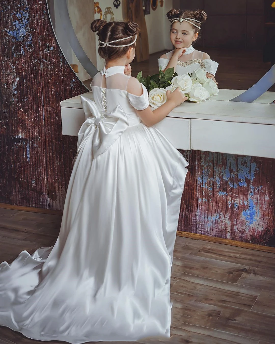 Детское бальное платье gdybao с цветочным принтом