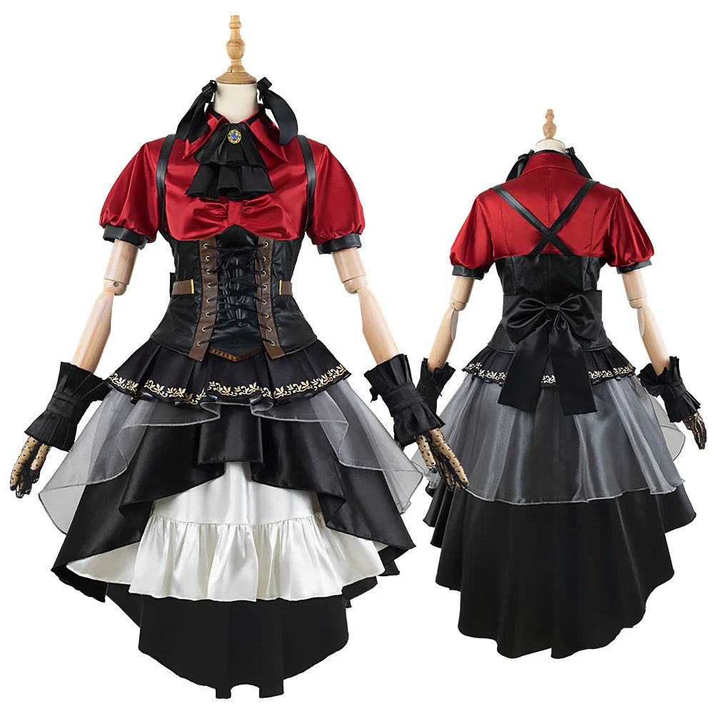 Аниме челка мечта! Togawa Sakiko Косплей Костюм VTuber игра Хэллоуин Принцесса юбка лолита