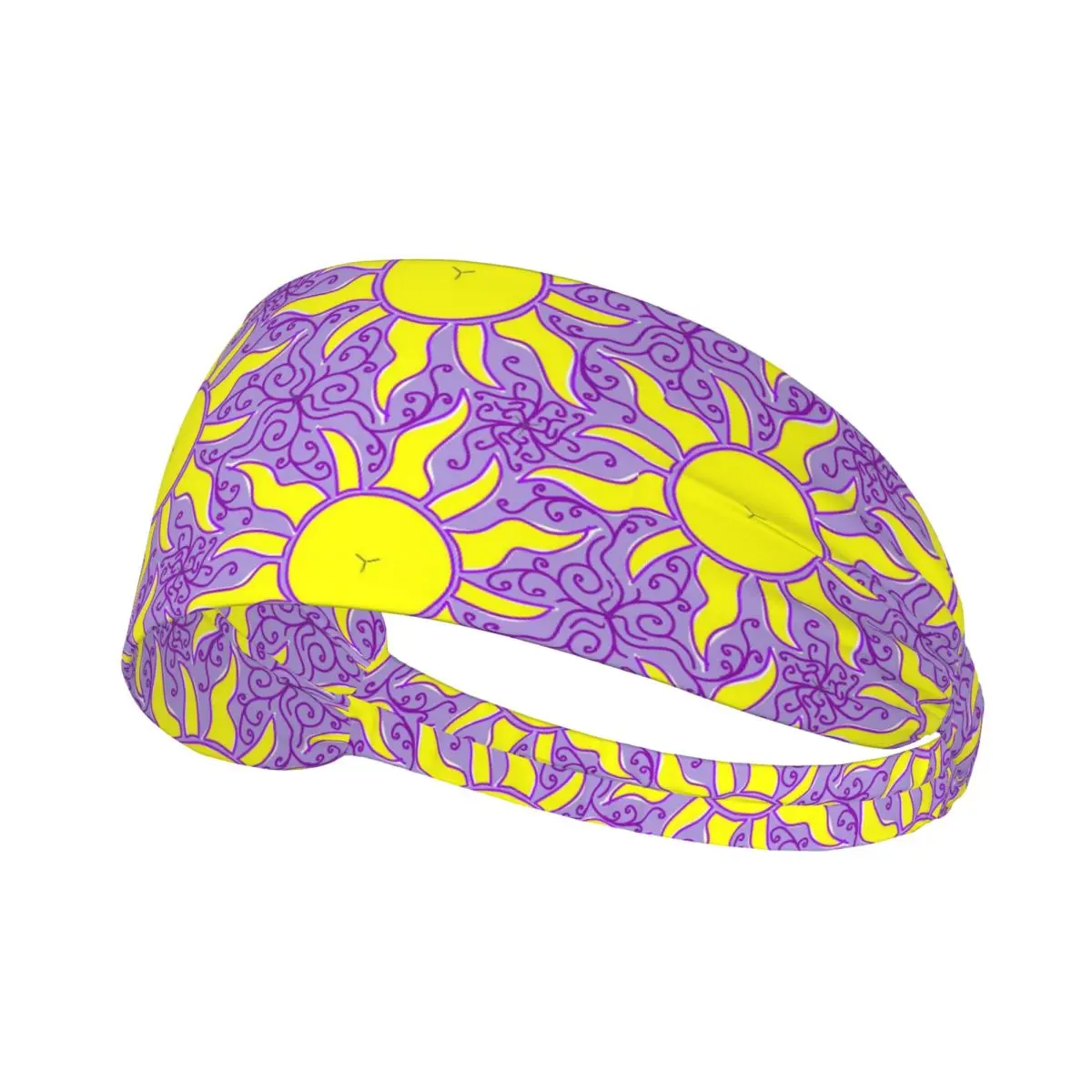 Фото Пользовательский Rapunzel Sun Lantern Sweatband для мужчин и женщин, влагоотводящая спортивная повязка для тренажерного зала, йоги, бега №1